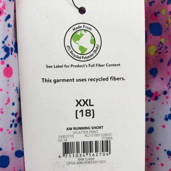 Athletic Works Girls Printed and Solid Active Running Shorts, Sizes XXL 18 Plus - Picture 6 of 8